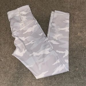 white camo athleta leggings